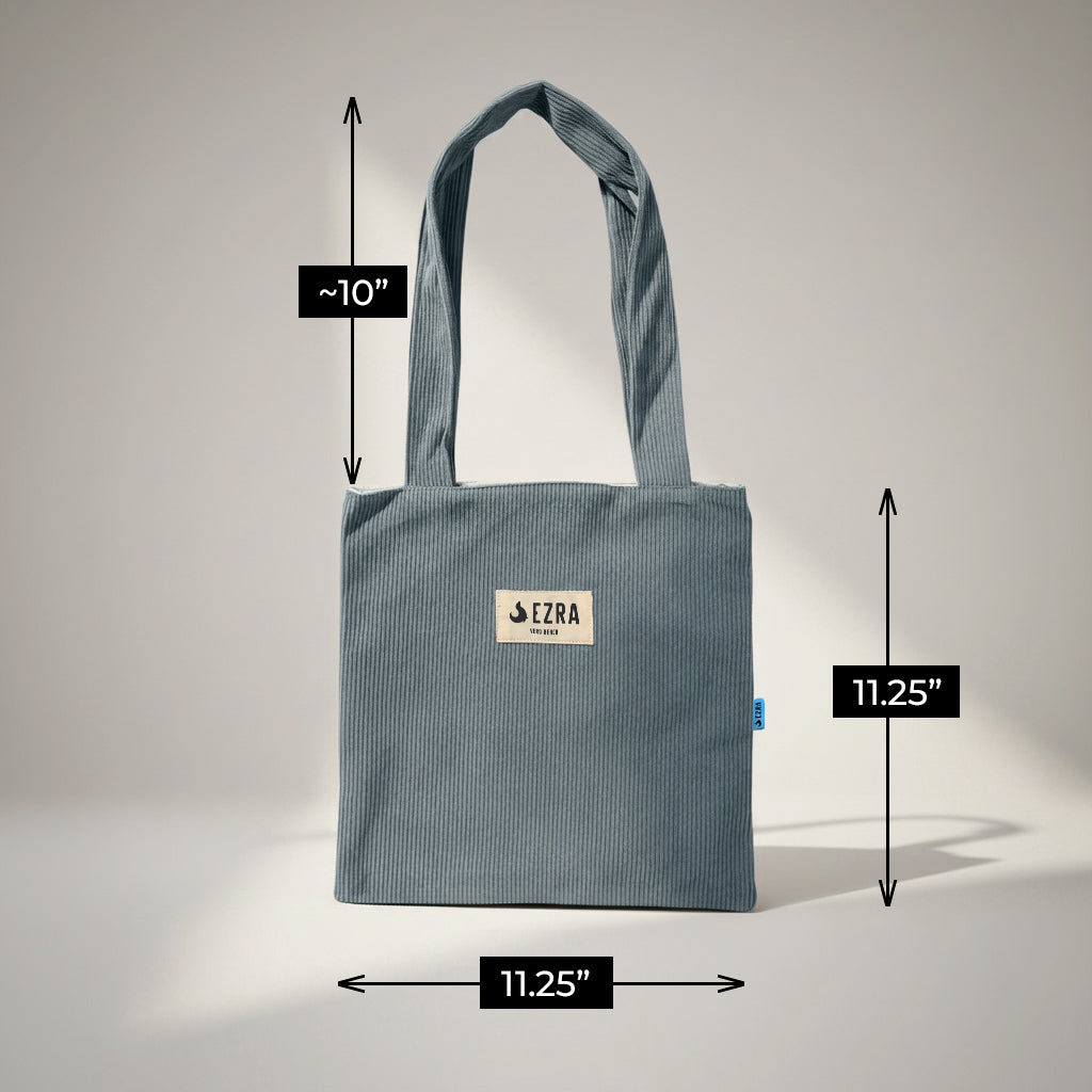 EZRA Retro Corduroy Tote Bag