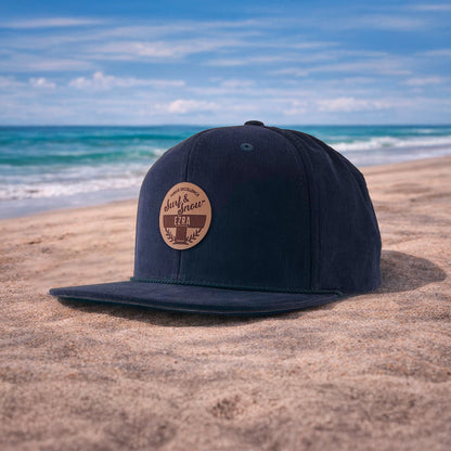 EZRA Bottle Cap Corduroy Hat - Navy