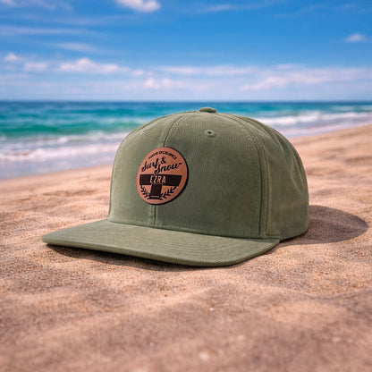 EZRA Bottle Cap Corduroy Hat - Olive