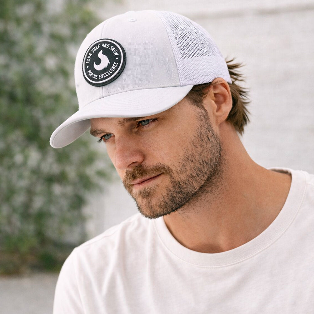 EZRA Moonlight White Trucker Hat