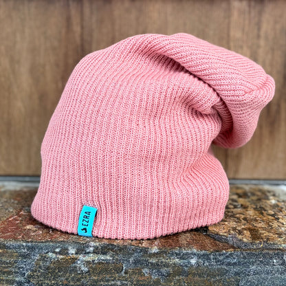 EZRA Adirondack Slouch Beanie - Blush