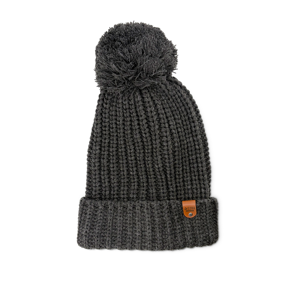 EZRA Canada Cable-knit Toque - Charcoal