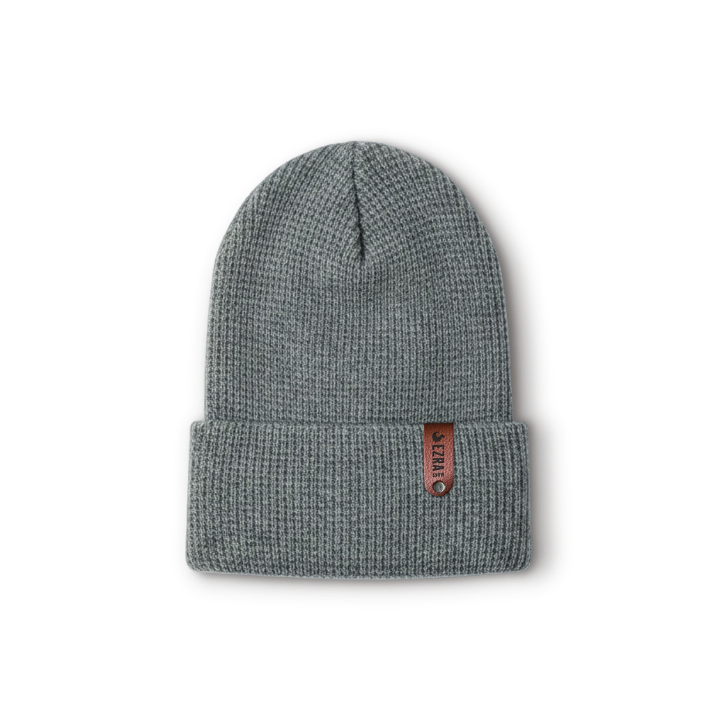 EZRA Banff Waffle Beanie - Gray