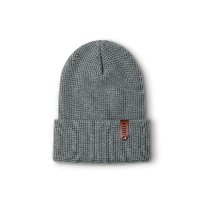 EZRA Banff Waffle Beanie - Gray