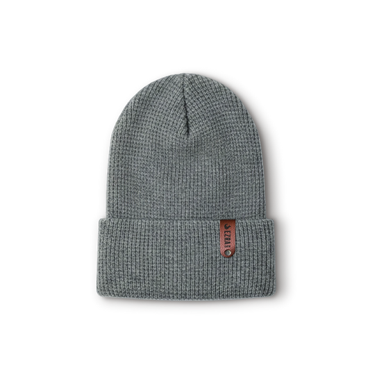 EZRA Banff Waffle Beanie - Gray